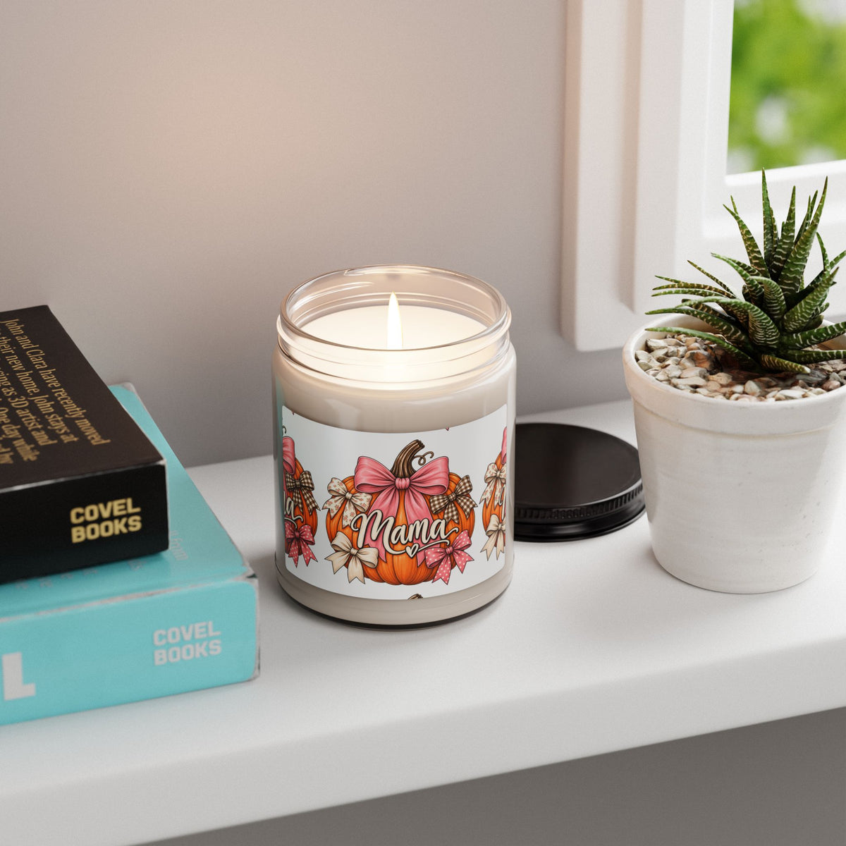 Mama Pumpkin Candle MRSM1 | 9oz Soy Jar, Autumn Mom Design